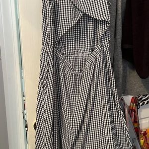 LOFT GINGHAM DRESS LARGE PETITE NEW NEVER WORN